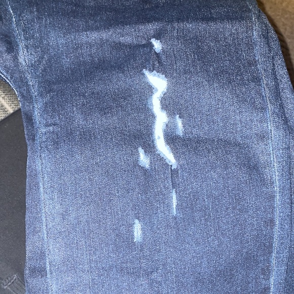 HUE Distressed Denim Skinny Pull on Elastic Waistband Jeans Leggings XL 16/18 - Picture 8 of 8